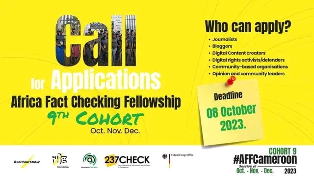 Call For Applications: Africa Fact Checking Fellowship 2023 (Cohort 9)