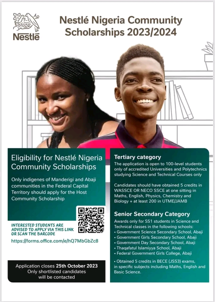 Nestle Nigeria Community Scholarships