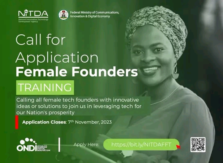 NITDA Announces Female Founders Training 2023, Opens Portal for Application
