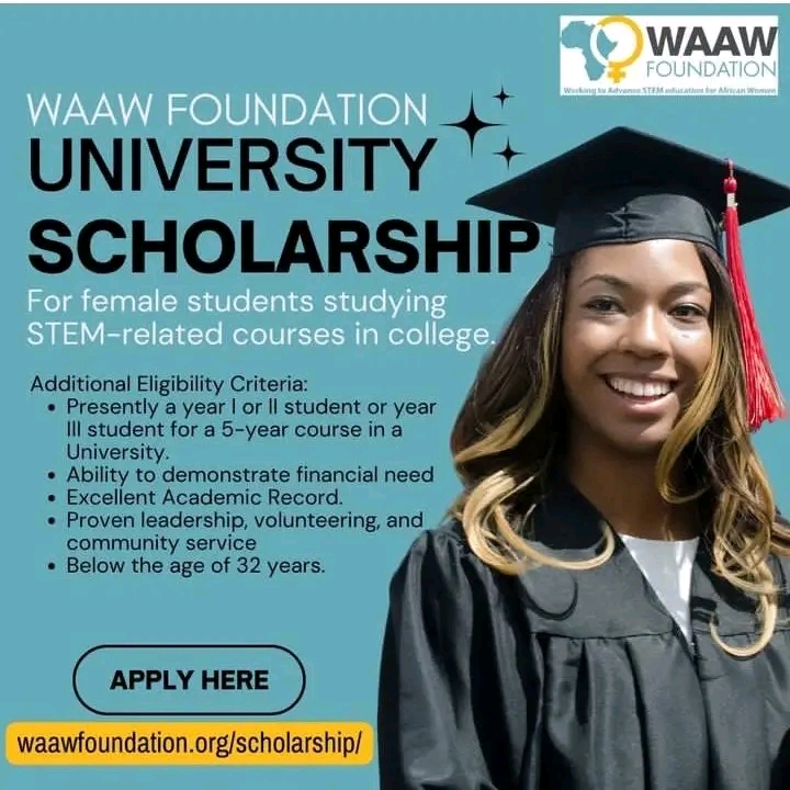 WAAW Foundation Undergraduate Scholarships 2024 for Need-based Female African Students