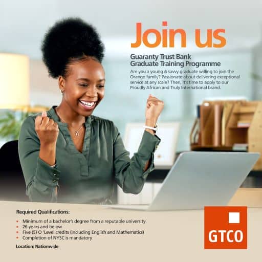 GTBank Nationwide Entry Level Recruitment 2024