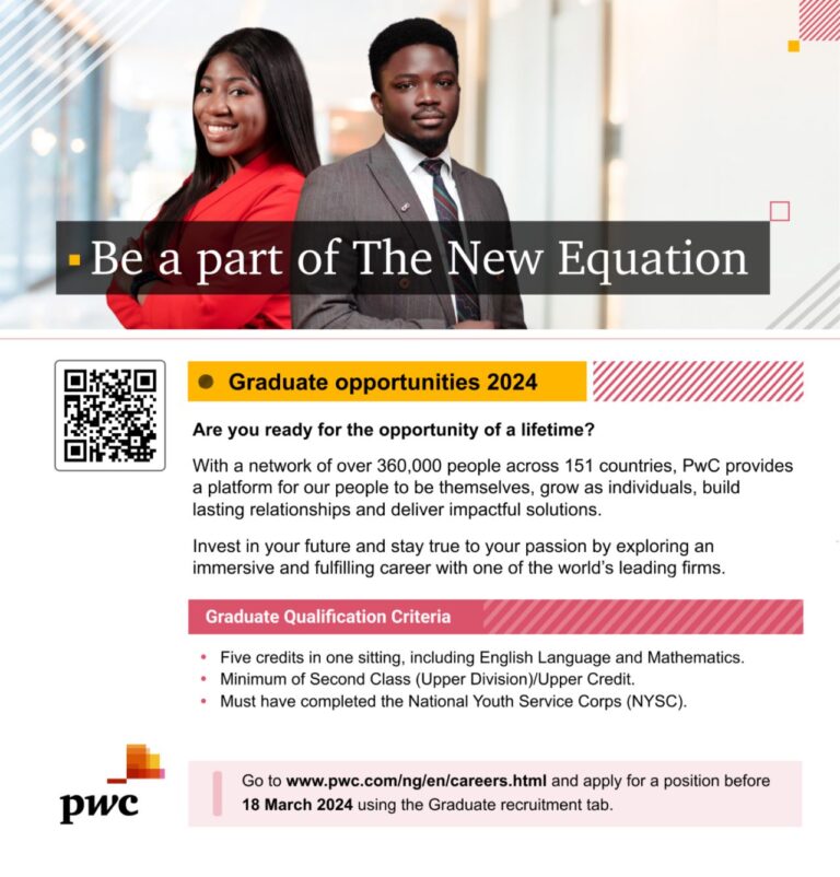 PwC Nigeria Graduate Careers Program 2024