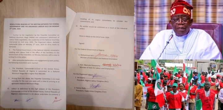 Nigerian Government Signs Agreement With Labour Leaders On National Wage In Abuja