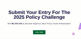 Policy Challenge 2025 for Young Nigerians | N2 million Grand Prize