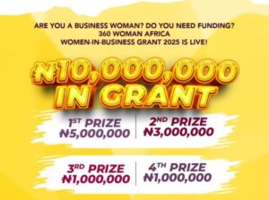 360 Woman Africa Enterprise Fund Women-in-Business Grant 2025 | ₦10 million in funding